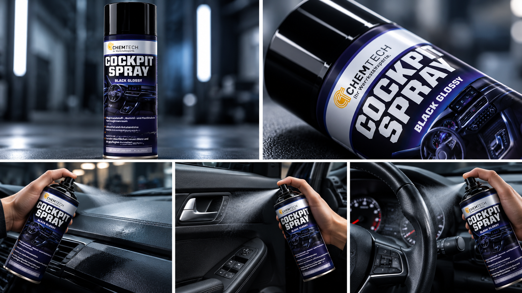 Cockpit Spray Black Glossy