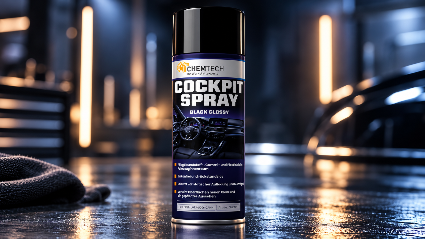 Cockpit Spray Black Glossy - ChemTech