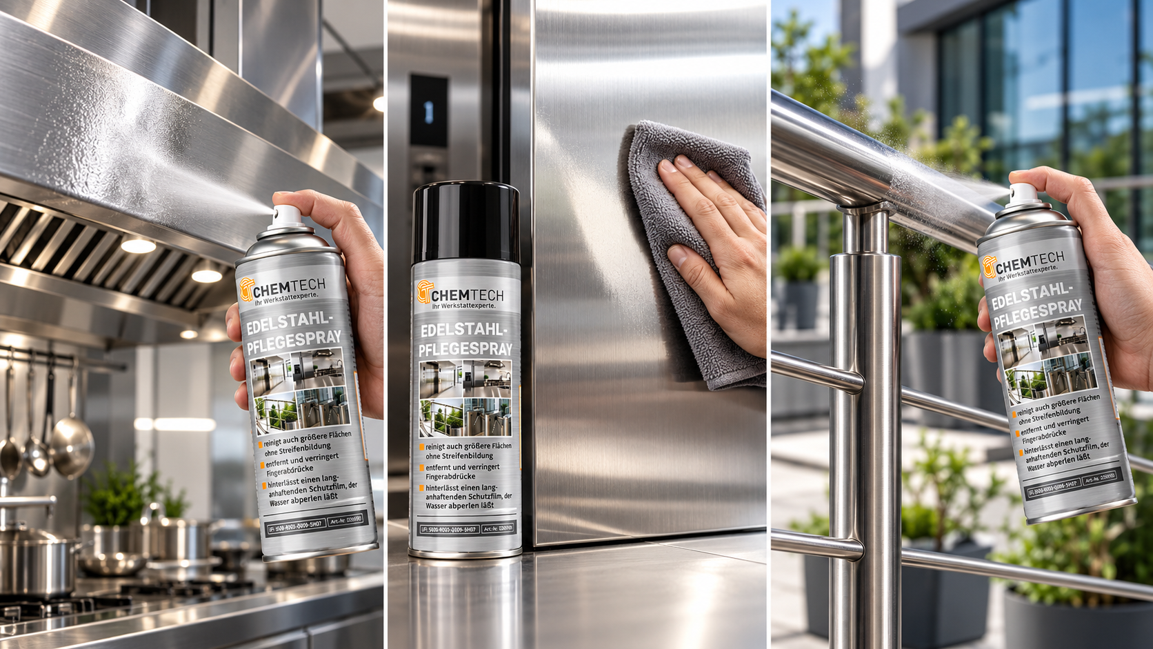 EDELSTAHL-PFLEGE SPRAY - ChemTech